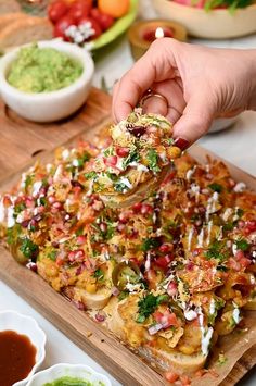 Winter Appetizers, Chats Recipe, Mango Powder, Cheesy Nachos, Homemade Jerky, Vegan Nachos