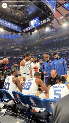 the los angeles lakers huddle around during a timeout