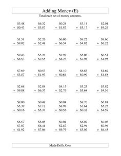 the worksheet for adding money to $ 1, 000 is shown in black and white