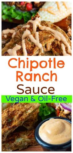 the recipe for chipotle ranch sauce is shown