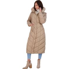 PRICES MAY VARY. Elevate your winter style to new heights with the fashionable and functional long winter puffer coat by Steve Madden; This outerwear masterpiece seamlessly marries stunning aesthetics with exceptional performance, ensuring you remain warm, dry, and utterly stylish during the cold winter months; Whether you're heading to work, attending social events, or going on a casual outing, this long maxi puffer coat effortlessly complements any winter look Winter weather is no match for th Long Tan Puffer Jacket Outfit, Winter Long Coat Puffer Jacket For Cold Weather, Luxury Long Puffer Jacket For Winter, Cozy Long Puffer Jacket For Cold Weather, Quilted Long Coat, Maxi Puffer Coat, Khaki Long-sleeve Puffer Jacket For Cold Weather, Long Quilted Coat, Winter Puffer