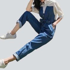 Introducing the 2023 Spring-Summer Collection's must-have for fashion-forward women ââ‚?our fashionable medium wash jeans overall! The perfect blend of contemporary fashion and classic sophistication. this stylish piece is designed to make a statement. no matter the occasion.Why They're Your Next StapleThese jeans overall are crafted to capture an edgy and refined style. with a loose fit that promises comfort and chicness. Their distinctive medium wash is the perfect backdrop for the unique butt Chic Medium Wash Cotton Denim Jumpsuit, Chic Dark Wash Straight Leg Denim Jumpsuit, Chic Dark Wash Denim Overall Jumpsuit, Chic Medium Wash Denim Jumpsuit With Pockets, Chic Dark Wash Overall Jumpsuit, Chic Dark Wash Denim Jumpsuit, Chic Dark Wash Overall Jumpsuits And Rompers, Chic Dark Wash Jumpsuits And Rompers With Pockets, Chic Medium Wash Jumpsuits And Rompers With Pockets