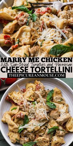 Marry Me Chicken Tortellini features pan-seared seasoned chicken, sun-dried tomatoes, creamy parmesan sauce and cheese tortellini.