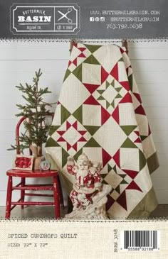 Spiced Gumdrops Quilt Pattern by Buttermilk Basin Christmas Quilt Blankets, Green Quilts, Buttermilk Basin, Christmas Quilting Projects, Beginner Quilt, Christmas Quilting, Christmas Quilt Patterns, Geometric Quilt, Quilt Art