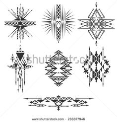 a set of different geometric designs