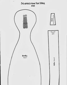 a paper doll is shown with instructions for how to sew the neck and head