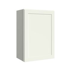 a white cabinet with no doors on the front and side panels, against a white background