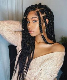 Quick and Easy Scarf Braid Styles for Beginners Chunky Box Braids, Afro Hair Care, Big Box Braids, Big Braids, Goddess Braids Hairstyles, African Hair Braiding Styles, Types Of Braids, Box Braids Styling, Natural Hair Braids