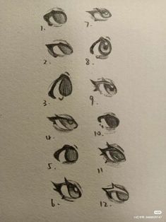 some type of eye chart drawn on paper