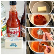 the process for making homemade hot sauce is shown