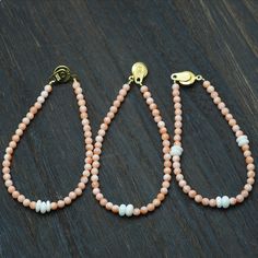 Type of metal: gold plated over brass Beads size: 3.9-4.0mm Length: 19cm/7.48inches (including clasp) ※Size is approx. Type of coral: Natural deep sea coral & Japanese white coral (not dyed) Scratches/dents/cracks: There's scratches & dents on the surface 【 All corals dealing in our shop are natural 】 Not dyed, Not treated, Not enhanced. Cut and polish only. Corals have natural scratches and dents and cracks. Please kindly note that as a natural proof. If you have any questions about the product Japanese White, Sea Coral, Brass Beads, Natural Coral, Simple Bracelets, White Coral, Coral Jewelry, Statement Bracelet, Coral Beads