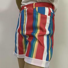 Fashion-loose Spring Multicolor Print Cotton Bottoms, High Waist Multicolor Summer Pants, Multicolor High Waist Summer Pants, Multicolor High Waist Pants For Summer, Casual Multicolor Print Summer Pants, Multicolor Summer Pants With Pockets, Summer Wide Leg Bottoms With Colorful Pattern, Wide Leg Bottoms With Colorful Pattern For Summer, Multicolor Pants For Spring