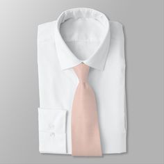 Elegant Pink Specks White Plain Pastel Elegant Pink Semi-formal Dress Shirt, Elegant White Ties For Work, White Standard Tie As Gift, White Standard Tie For Gift, Elegant White Ties For Workwear, Elegant Pink Dress Shirt For Semi-formal Occasions, White Necktie For Gift, Elegant Fitted Pink Dress Shirt, White Tie For Work