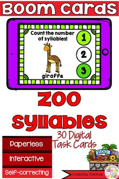 the zoo animals and numbers game for children to play on their own phone or tablet