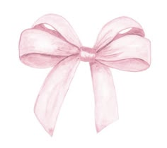 a drawing of a pink bow on a white background