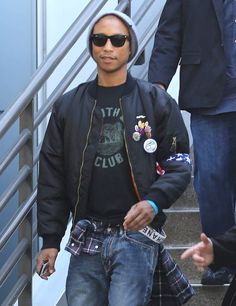 Pharrell Style, Chanel Pharrell, 일본 패션, Lax Airport, Clubmaster Sunglasses, Dapper Style, Men Wear, Tough Guy, Sharp Dressed Man