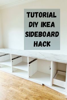 sideboard Buffet. Dinning Room Built In Buffet, Ikea Dining Room Built Ins, Diy Dining Room Built Ins, Built In Sideboard Dining Room, Built In Shelves Dining Room, Ikea Sideboard Hack, Built In Buffet Dining Room, Sideboard Hack, Diy Sideboard Buffet