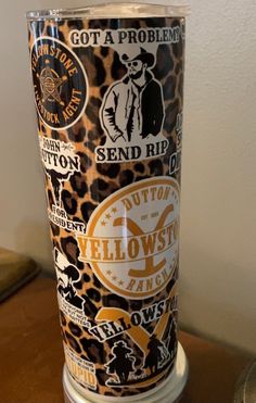 This is a Yellowstone inspired tumbler, 20oz skinny w/lid and straw hand wash Yellowstone Rip, Rip Jeans, Dutton Ranch, Tumbler 20oz, Kids Cups, Custom Cups, Dinnerware Set, Straw, Tumbler