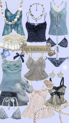 #mermaidcore #mermaid #y2k #beachgirl #outfit #vintage #ocean Vintage Ocean, Outfit Vintage, Mermaid Inspired, Clothes And Shoes, Summer Fits, Cute Everyday Outfits, Mermaid Fashion