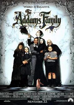 the addams family movie poster with characters from the addams'family and their children