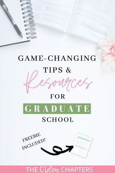 an open book with the title game - changing tips and resources for graduate school on it