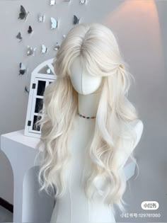 White Wavy Hair, Pale Blonde Hair, Hair Doctor, Chibi Hair, Pale Blonde, Cosplay Hair, Kawaii Hairstyles, Haircuts Straight Hair, Fluffy Hair