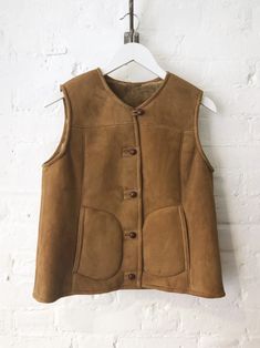 Sheepskin Gilet – Colenimo Leather Waistcoat, Food Industry, 가을 패션, Front Open, Leather Items, Suede Leather, Real Leather, Sleeveless Top