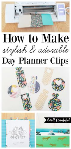 how to make stylish and adornable day planner clips with silhouettes