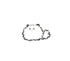 a black and white drawing of a sheep