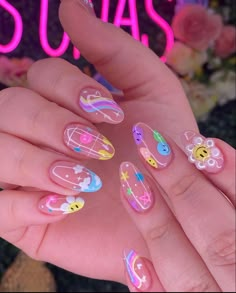 Wow Nails, Easy Nails, Colorful Nails, Nail Swag, Kawaii Nails, Rainbow Nails