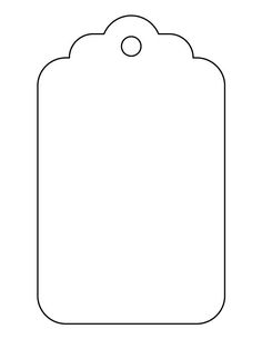 a blank tag on a white background