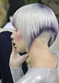 Purple short hair Fun Pics, Short Hair Color, Pastel Hair, Creative Hairstyles, Hair Art, Silver Hair, Looks Style, Hair Dos