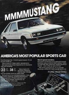 an advertisement for the ford mustang sports car