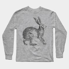 Just a simple hare from the British Library's collection. Maybe you like to run, maybe you just like lapines. -- Choose from our vast selection of Long Sleeve T-Shirts to match with your favorite design to make the perfect custom graphic Long Sleeve T-shirt. Pick your favorite: Classic or Premium. Customize your color! For men and women. Cheap Bunny Print Crew Neck T-shirt, British Library, Graphic Long Sleeve, Long Sleeve T Shirts, Funny Design, Long Sleeve T Shirt, Vintage Shops, Long Sleeve Tshirt, Tshirt Designs