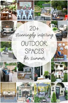 outdoor spaces for summer with text overlay