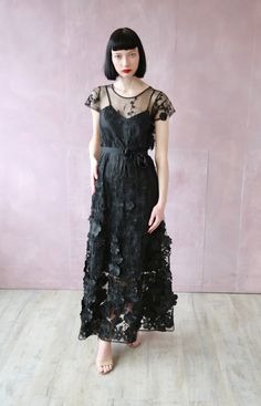 Black Flowers Embroidered All Occasions. Short Sleeve Embroidered Dress With Floral Applique For Party, Party Embroidered Dress With Floral Applique And Short Sleeves, Floral Embroidered Short Sleeve Evening Dress, Black Embroidered Summer Party Dress, Black Embroidered Dress For Summer Party, Evening Floral Embroidered Short Sleeve Dress, Short Sleeve Embroidered Dress With Floral Embroidery For Evening, Elegant Black Embroidered Spring Dress, Elegant Black Embroidered Dress For Spring