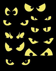 an image of yellow eyes on black background