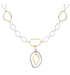 Get decked out in art deco and mix metals with this @Stuller, Inc. sterling silver and 14K yellow gold link necklace Gold Link Necklace, Gold Link, Trending Fashion Outfits, Mixed Metals, Link Necklace, New Trends, Infinity Bracelet, Two Tone, Fashion Forward