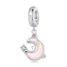 View our 925 sterling silver charm collection that will add an element of elegance to your pandora bracelet. Click to shop now!  https://www.etsy.com/shop/Hitye ❤️ Description ❤️ You will receive a Pink Dolphin Pendant Charm. The dolphin pendant of the pink dream series, the pink dolphin appears in the dream, just like being in the pink ocean, seeing the pink dolphin will bring good luck. A girl's wish will surely come true. - Material:925 Sterling Silver, Cubic Zirconia - Theme:Pink Dolphin Pen Dolphin Pendant, Basic Bracelet, Theme Pink, Beads Candy, Pink Dolphin, Charms Pandora, Pink Ocean, Bracelet Pandora, Charm Collection