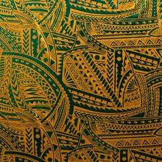 Traditional Polynesian Tattoo Design  | Foil Fabric Green Traditional Tattoo, Cultural Design, Polynesian Wallpaper, Polynesian Graphic Design, African Print Fabric Background, Samoan Fabric, Symbol Tattoos With Meaning, Polynesian Tattoo Designs