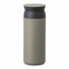 thermos stainless steel travel mug is shown in grey