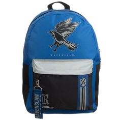 Pack everything you'll need and represent your house with pride with this Harry Potter Ravenclaw Backpack. At Hogwarts, your house is like a second family filled with peers that share your interests and goals. Complete with your houses symbol and colors this Ravenclaw Backpack is exactly what you need to ace your O.W.L.s. Harry Potter Backpack, Ravenclaw Pride, Harry Potter Hogwarts Houses, Ravenclaw House, Harry Potter Merchandise, Harry Potter Ravenclaw, Harry Potter Houses, Merchandise Bags, Hogwarts Houses