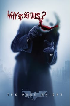 a man in a suit and tie with the words why so serious?