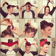 how to do pin up hairstyle. @Becky Hui Chan Hui Chan Hui Chan CaseMyers here you go! Rosie The Riveter