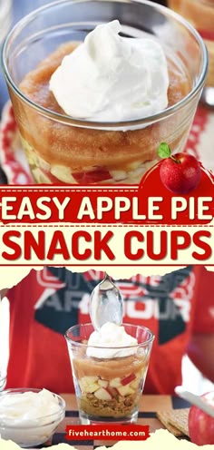 Apple Pie Snack Cups, fall food, apple recipes