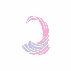 the letter c is made up of wavy lines and has pink, purple, and blue colors