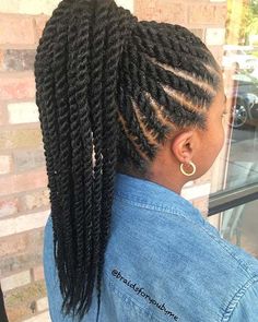 Looking for trendy hairstyles for black women? We are here to help! We have done some of the hard work for you and made a list of 23 popular styles. Marley Ponytail, Twist Ponytail, Marley Twists, Braided Styles, African Hair Braiding Styles, Natural Hair Twists, Braided Ponytail Hairstyles