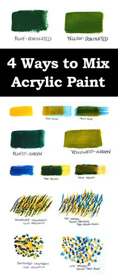 four ways to mix acrylic paint