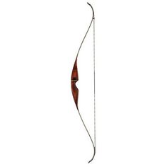 a wooden bow and arrow on a white background