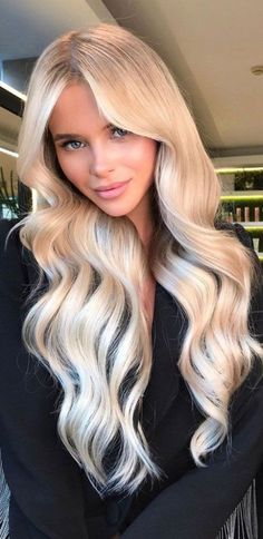 Easy Free 100+ Hairstyle Ideas|Hairstyle Beauty|Hairstyles For Medium Length Hair (#90) Scandinavian Blonde, Blonde Hair With Roots, Cool Blonde Hair, Dyed Blonde Hair, Dark Roots Blonde Hair, Balayage Blonde, Blonde Hair Inspiration, Blonde Hair Shades, Blonde Hair Looks